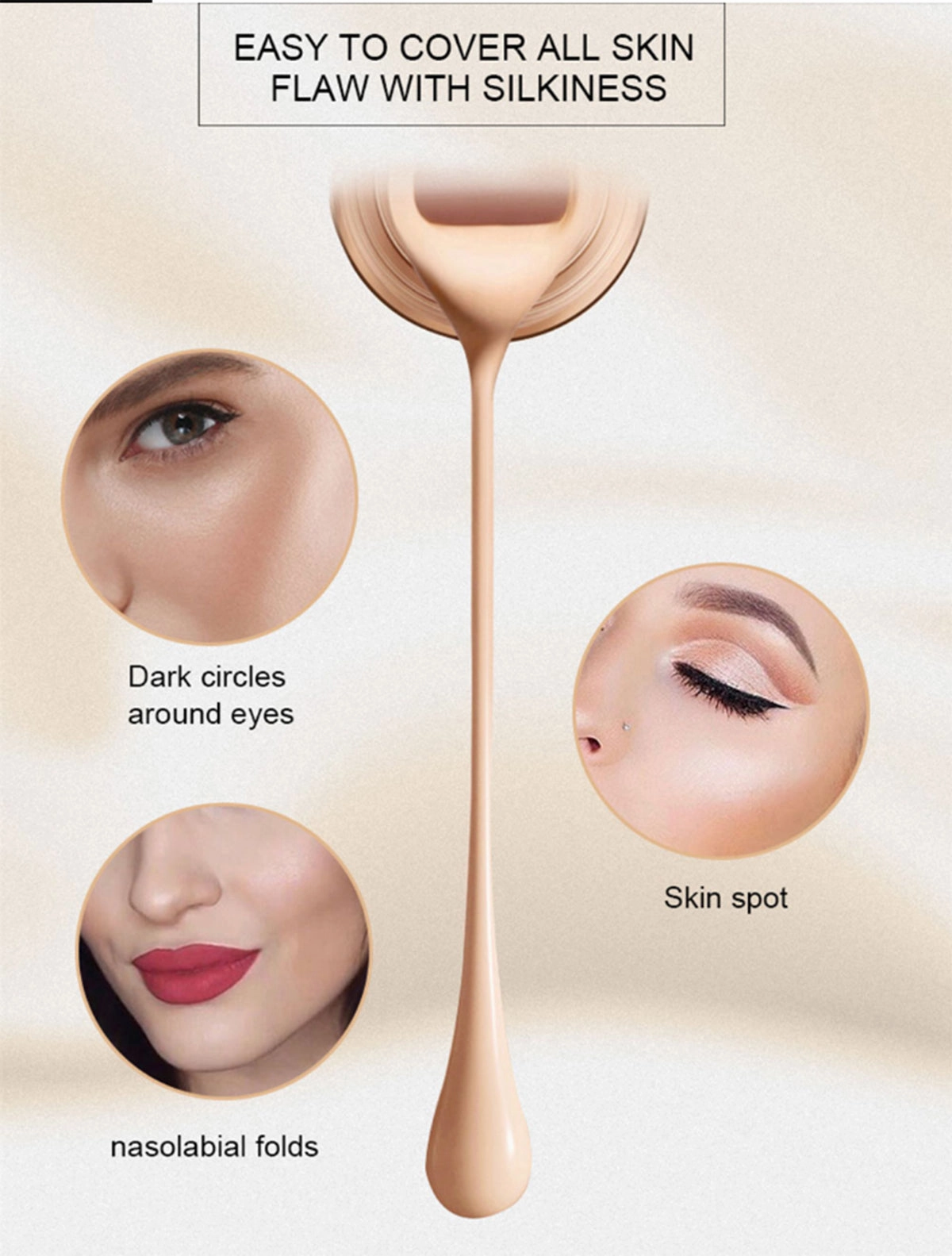 Miss Rose Long Lasting Liquid Full Skin Coverage Soft Matte Foundation 37ml