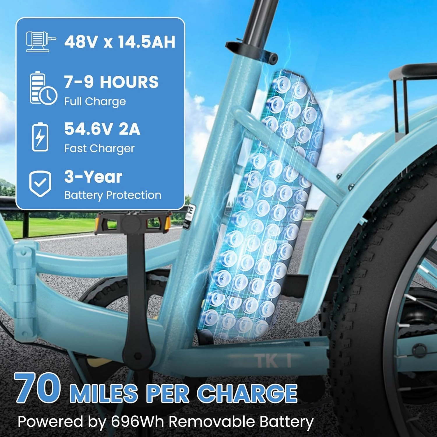 MOONCOOL Electric Trike, Electric Tricycle for Adults, 20" Folding 3 Wheels Electric Bicycle Bikes, 48V 500W/750W Motorized Electric Ebike with Aluminum Frame, Removable Battery and Basket
