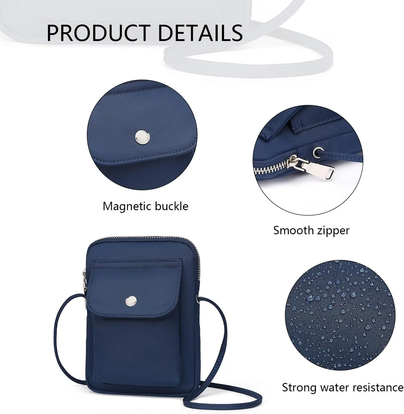 nylon Crossbody Lanyard Mobile Phone Bag Stylish Accessory With Adjustable Strap