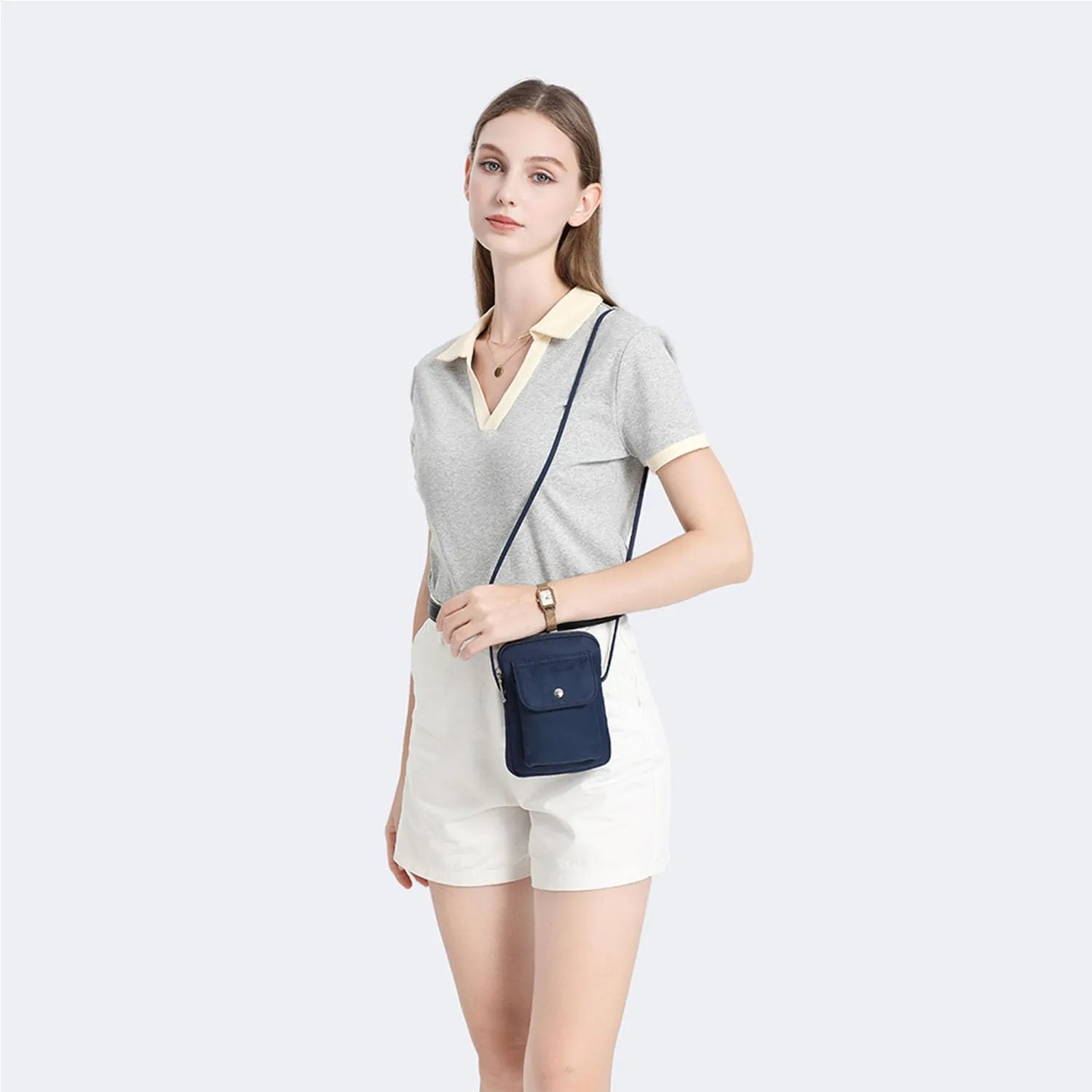 nylon Crossbody Lanyard Mobile Phone Bag Stylish Accessory With Adjustable Strap