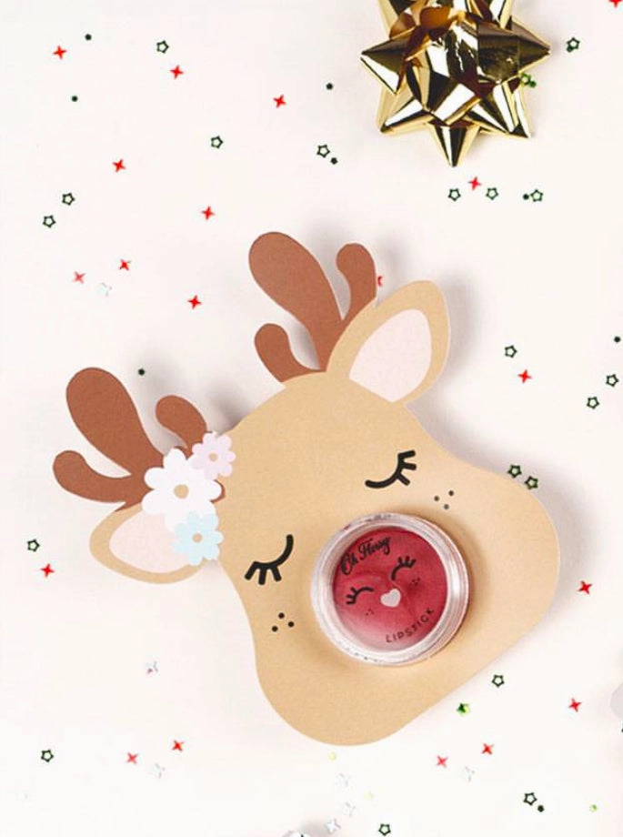 Oh Flossy Lipstick Stocking Stuffer - reindeer