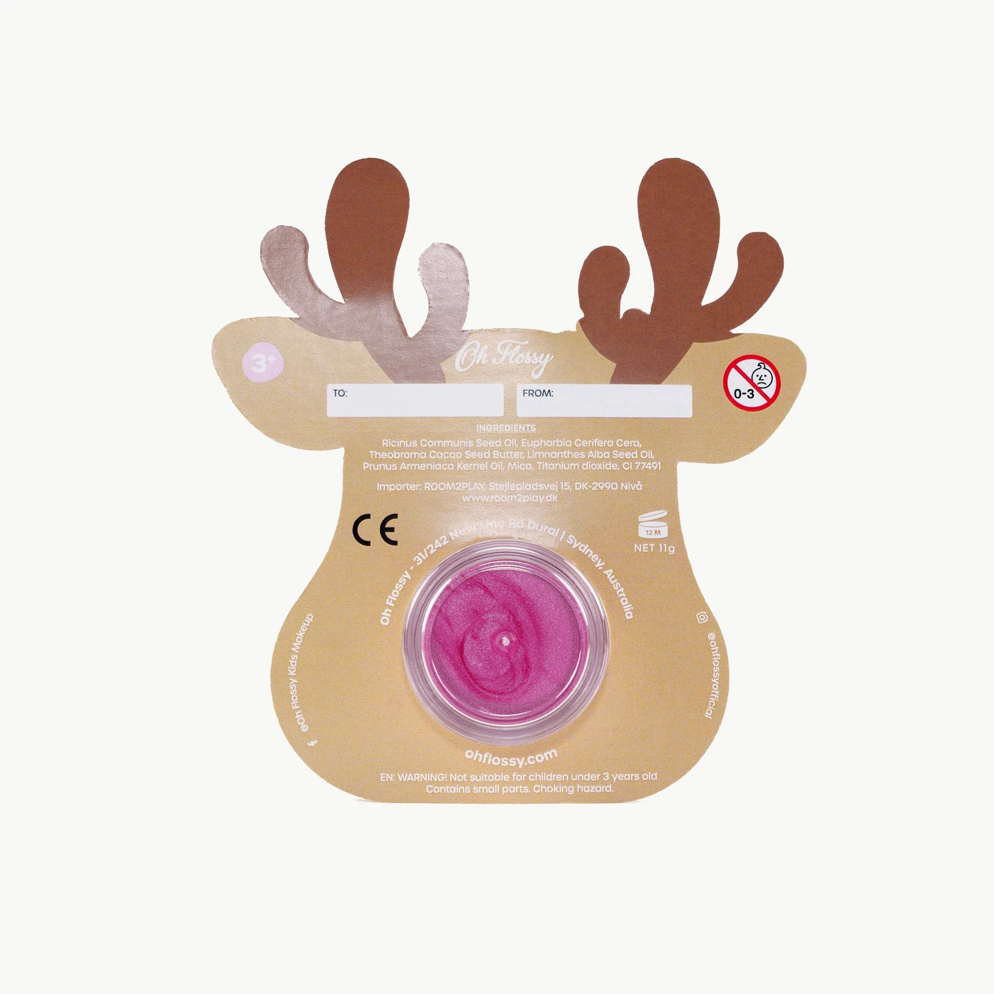 Oh Flossy Lipstick Stocking Stuffer - reindeer