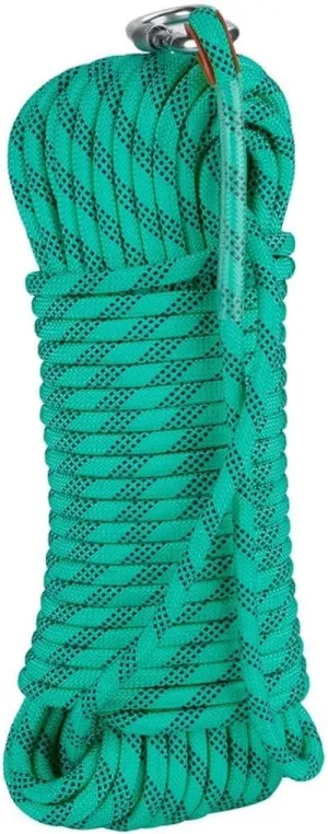 Outdoor Safety Rope Static Climbing Rope 12mm Safety Rope 10~200m for Rock Climbing, Rappelling, Mountaineering, Hauling (Color : Green, Size : 12mm x 200m)