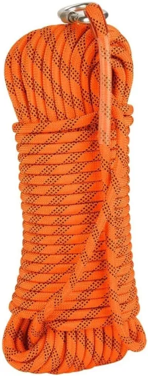 Outdoor Safety Rope Static Climbing Rope 12mm Safety Rope 10~200m for Rock Climbing, Rappelling, Mountaineering, Hauling (Color : Orange, Size : 12mm x 160m)