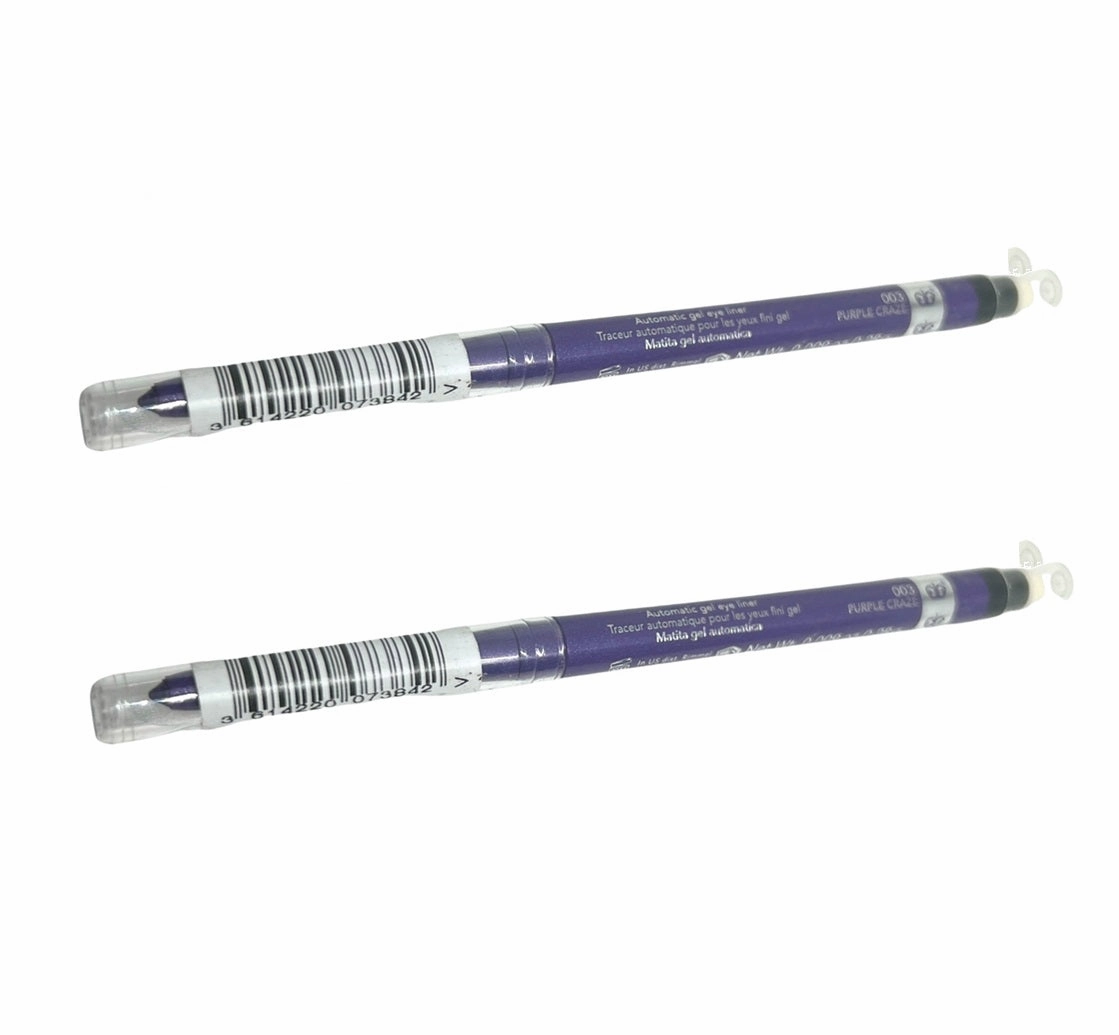 Pack of 2 Rimmel Exaggerate Smoke N' Shine Automatic Gel Eyeliner, Purple Craze 003