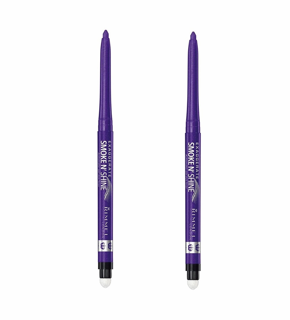 Pack of 2 Rimmel Exaggerate Smoke N' Shine Automatic Gel Eyeliner, Purple Craze 003