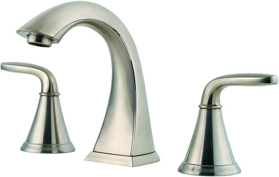 Pfister Pasadena Bathroom Sink Faucet, 8-Inch Widespread, 2-Handle, 3-Hole, Brushed Nickel Finish, LF049PDKK