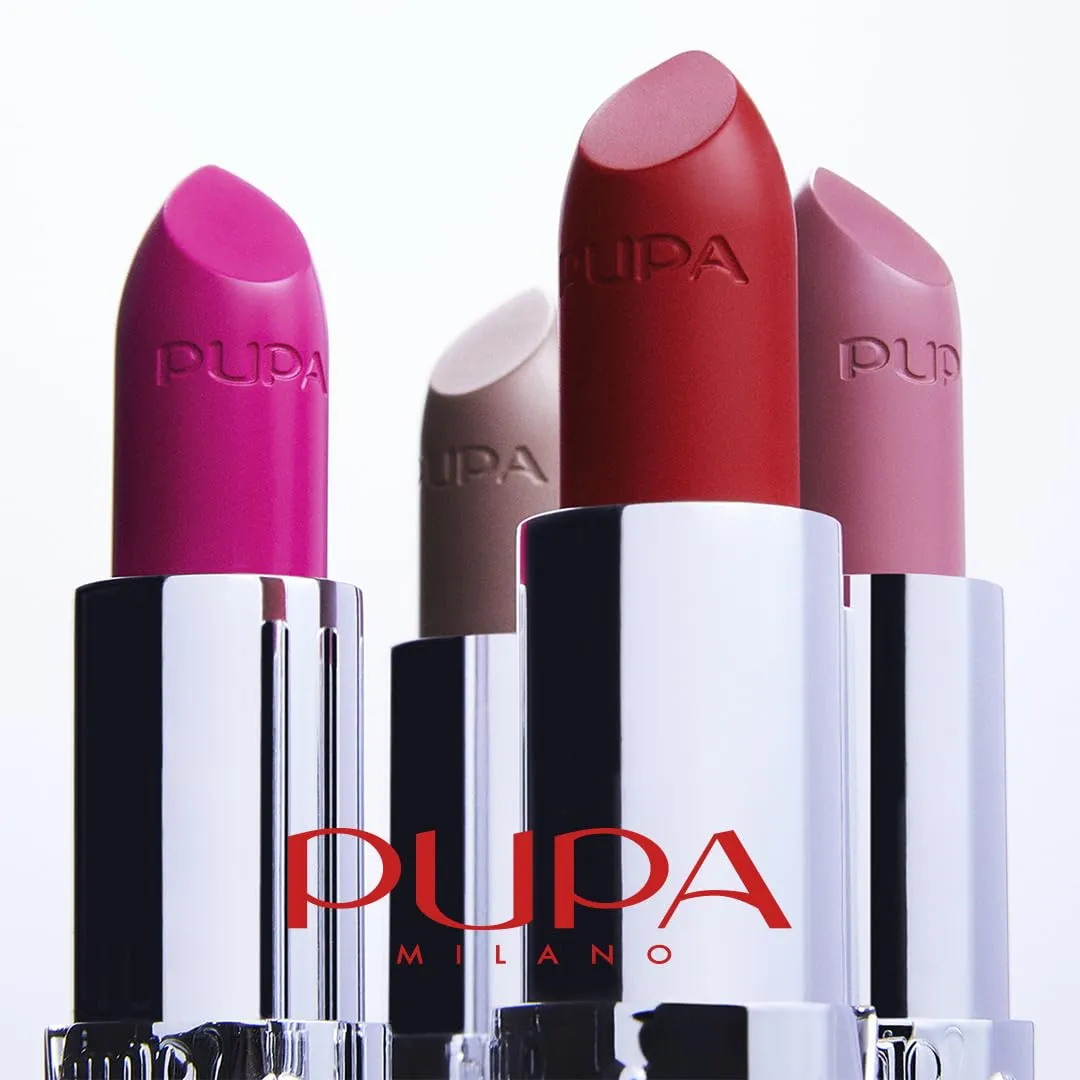 Pupa Milano Vamp! Extreme Colour Lipstick With Plumping Treatment - For Fuller, Defined Lips - Adds Incredible, Deep Color To Lips - Soft Texture Adheres Perfectly - 102 Rose Nude - 0.123 Oz