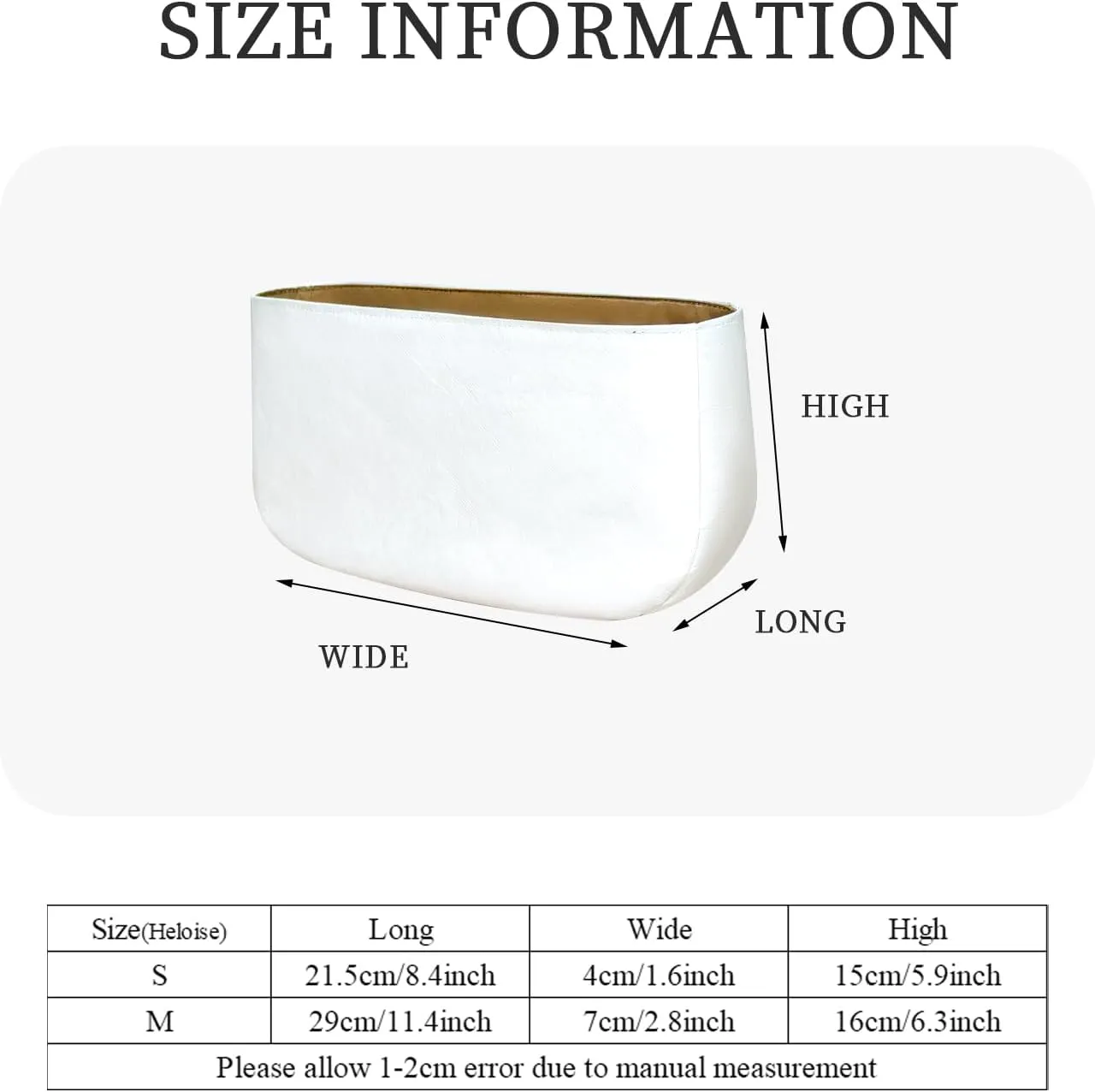 Purse Organizer Insert, Half Moon Inside Bag Organizer Insert Fit for Celine Heloise Dupont Paper Inner Liner Bag In Bag Slim Storage Bag Organizer (Medium)