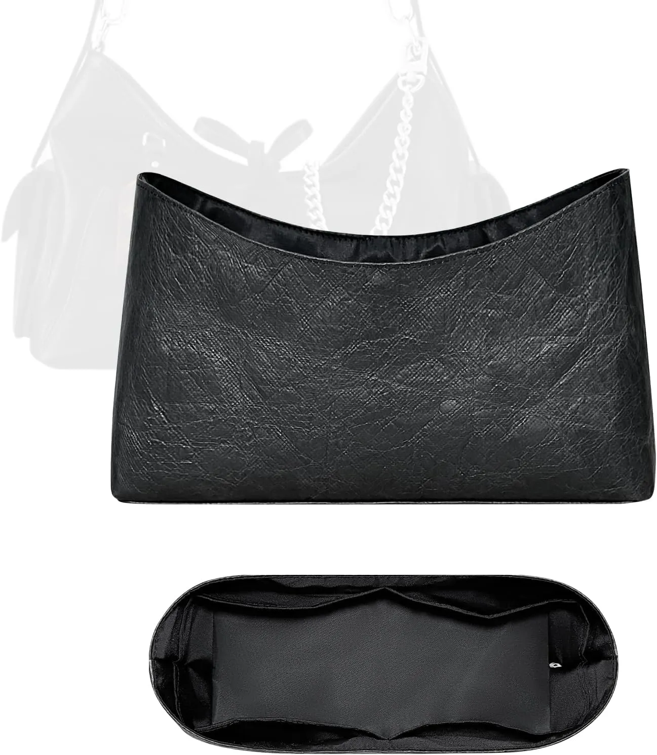 Purse Organizer Insert, Inside Bag Organizer Insert Fit for LV Carryall Cargo & Dark Handbag Dupont Paper Inner Liner Bag Organizer Insert (Style-01, Cargo)