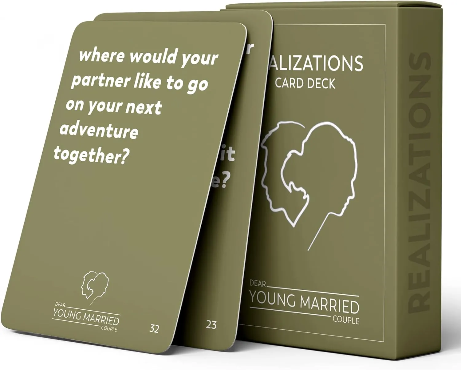 REALIZATIONS - Card Deck - Fun Game for Couples - 52 Questions to See How Well You Know Your Partner – Dating and Engaged Couples Gift – Conversation Starter