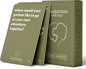 REALIZATIONS - Card Deck - Fun Game for Couples - 52 Questions to See How Well You Know Your Partner – Dating and Engaged Couples Gift – Conversation Starter