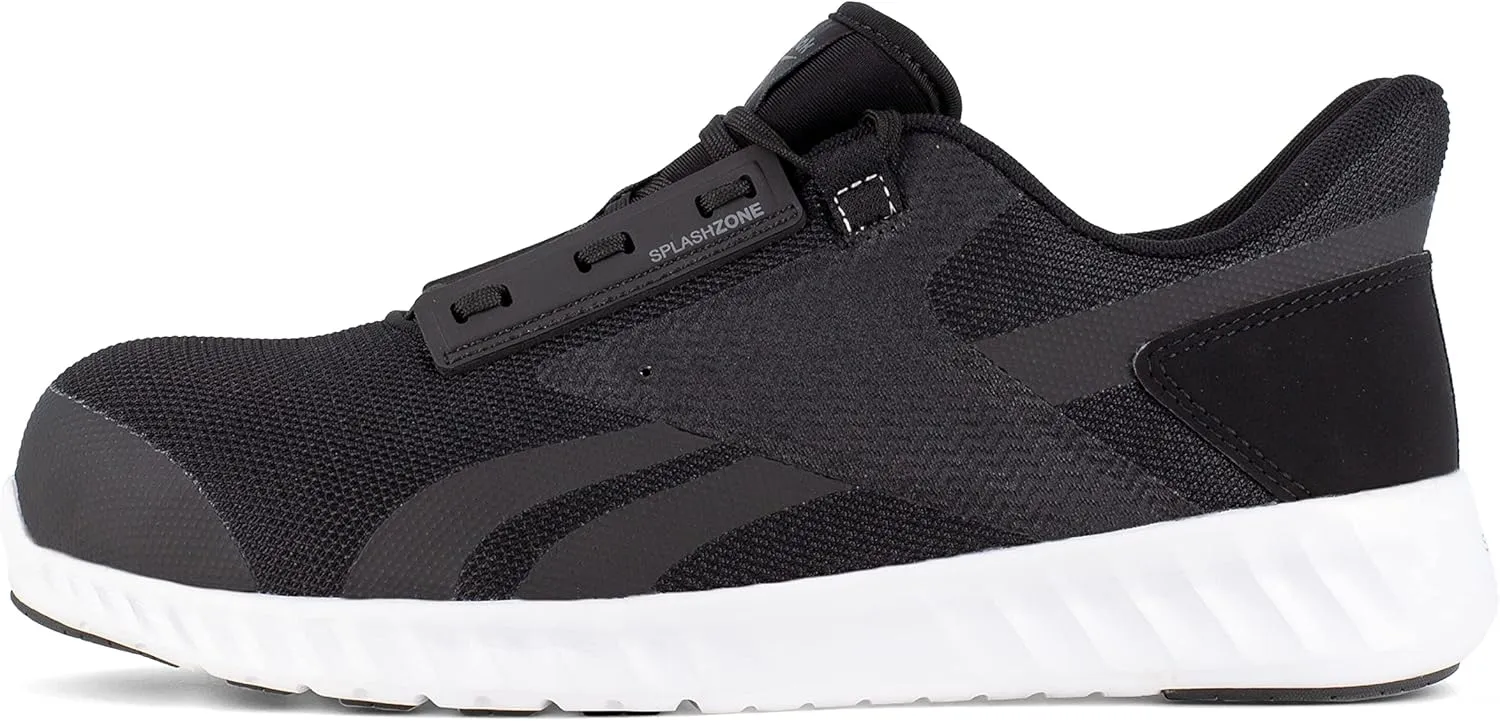 Reebok Men's Rb4023 Sublite Legend Athletic Work Composite Toe Shoe Black and White Industrial & Construction