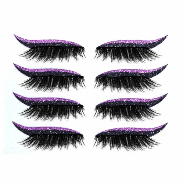 Reusable Eyeliner and Eyelash Stickers with Glitter