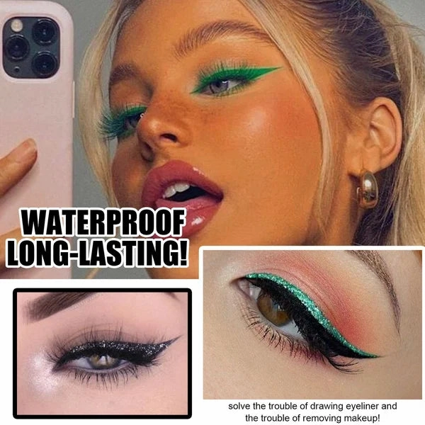 Reusable Eyeliner and Eyelash Stickers with Glitter