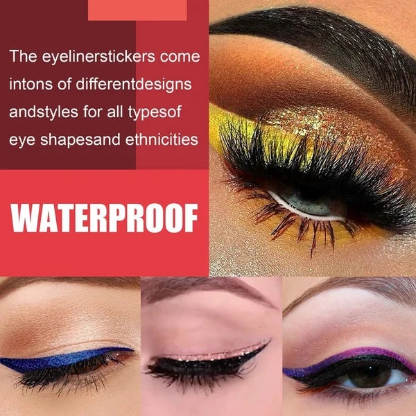 Reusable Eyeliner and Eyelash Stickers with Glitter