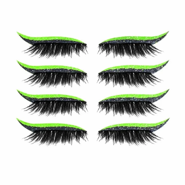 Reusable Eyeliner and Eyelash Stickers with Glitter
