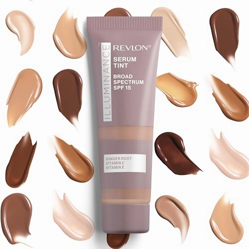 Revlon Illuminance Tinted Serum, Triple Hyaluronic Acid, Evens Out Skin Tone Over Time and Hydrates All Day, SPF 15, 301 Cool Beige, 0.94 fl oz.