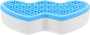 SaditY Silicone Makeup Brush Holder Organizer Cosmetic Brush Holder Heart Shape Lipstick Display Rack Tabletop Makeup Brush Stand for Painting Pen Brushes Eyeliner Blue