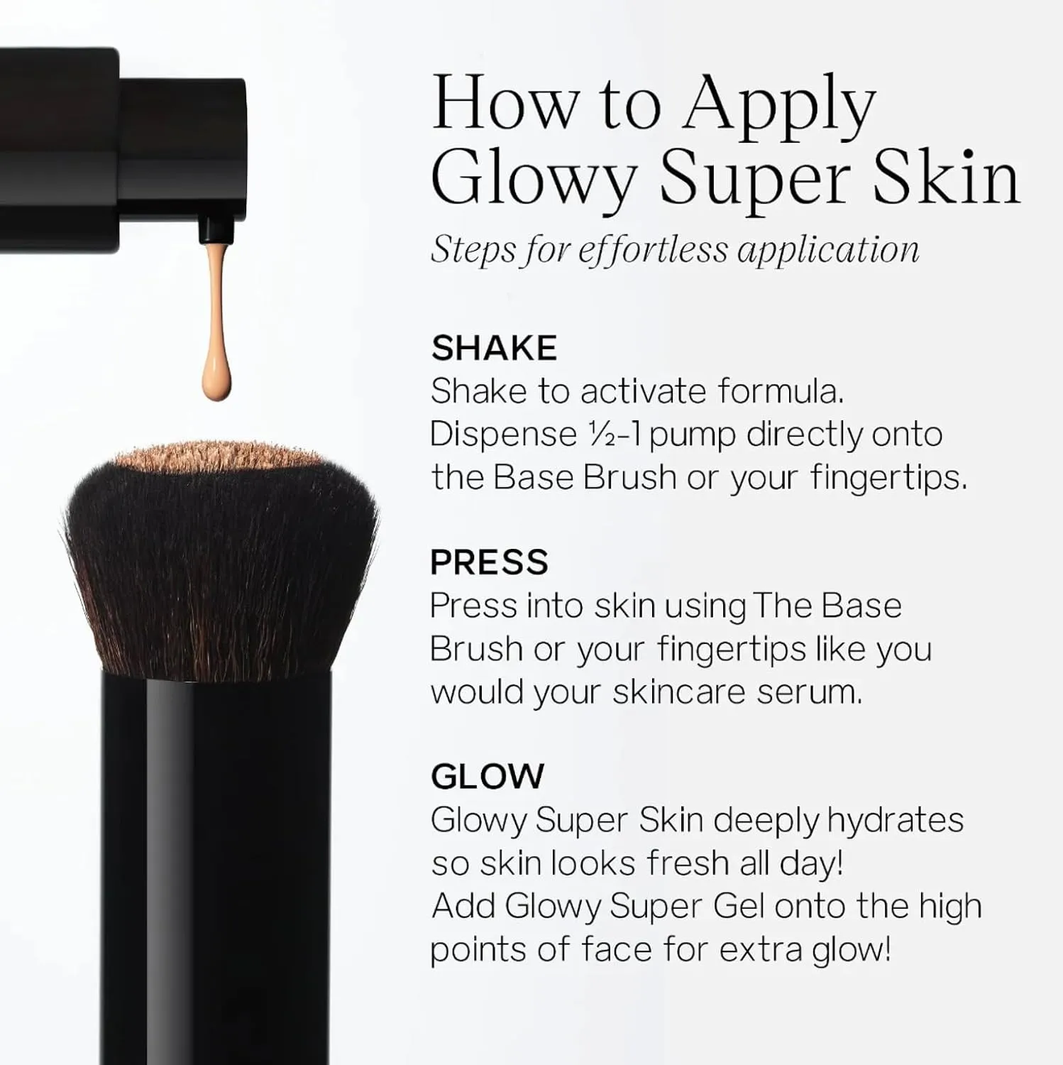 Saie Glowy Super Skin Tint Liquid Foundation - Hydrating Serum Foundation with Lightweight, Medium Coverage - Formulated with Hyaluronic Acid to Hydrate, Brighten and Plump - Shade 6 (1.01 oz)