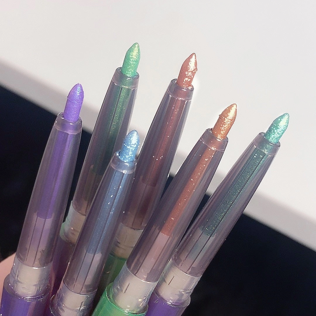 Shiny Diamond Eyeliner Pencil Green Gold Purple Glitter Eye Shadow Lying Silkworm Pen Waterproof Beauty Cosmetics Women Makeup