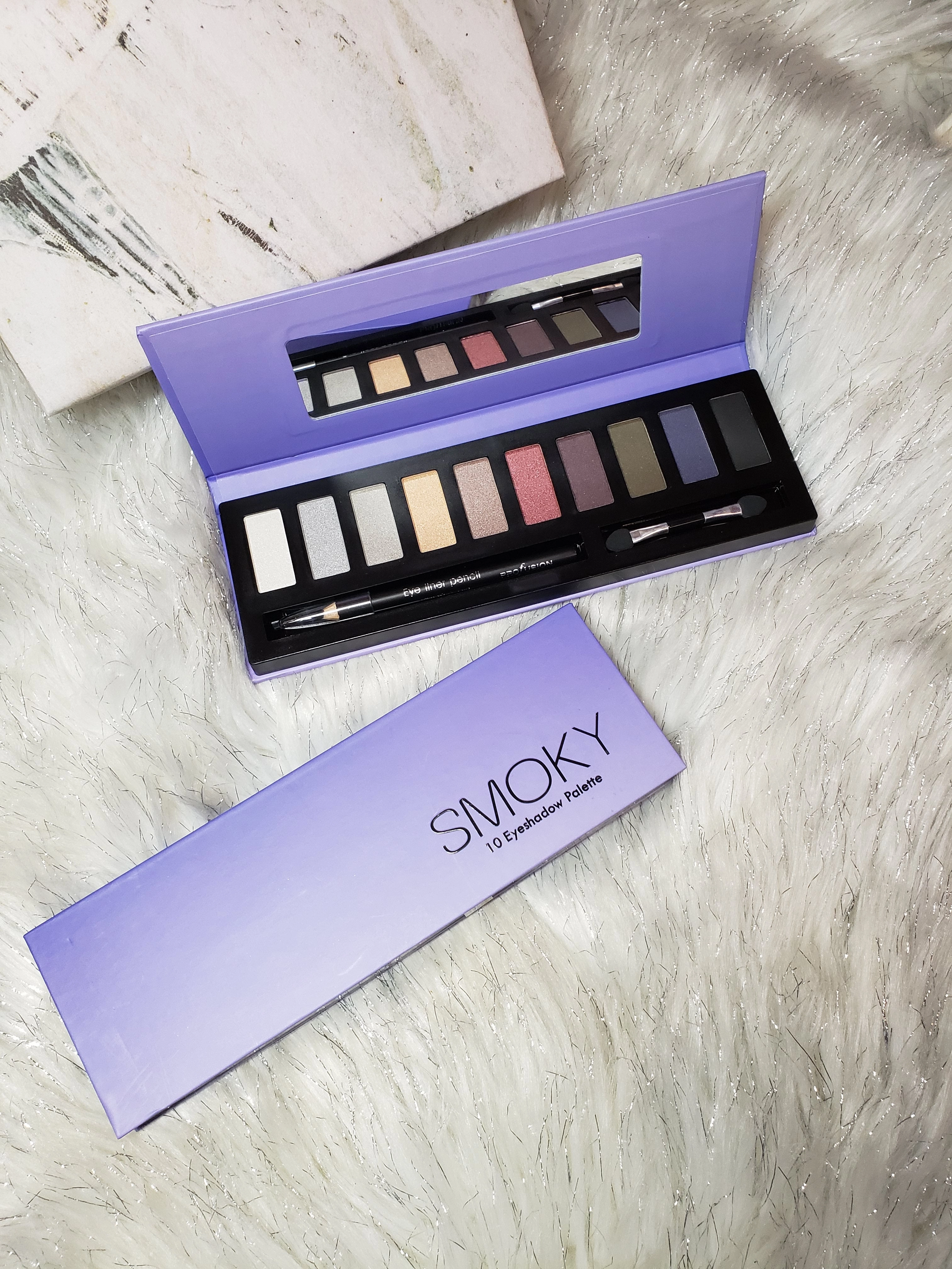 Smoky 10 color eyeshadow palette (Purple cover)