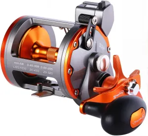 Sougayilang Line Counter Trolling Reel Conventional Level Wind Fishing Reel