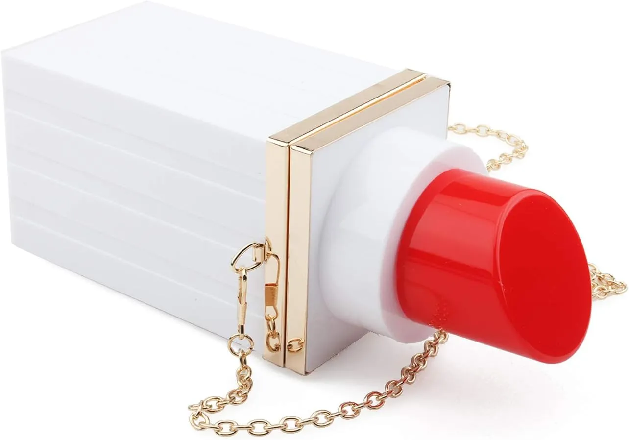 SUKUTU Acrylic Lipstick Purse Box Clutch Lips Party Womens Evening Purse for Teen Girls