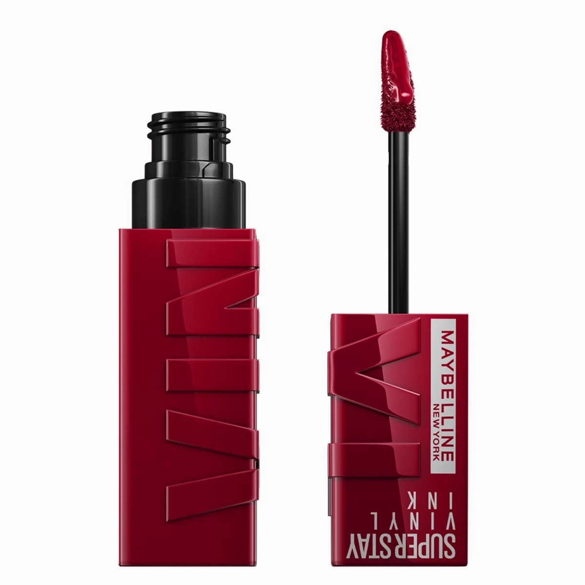 Super Stay Vinyl Ink Longwear No-Budge Liquid Lipcolor Makeup Bundle with Royal Deep Wine Red 0.14 Fl Oz and Wicked Cool Red 0.14 Fl Oz Lipsticks