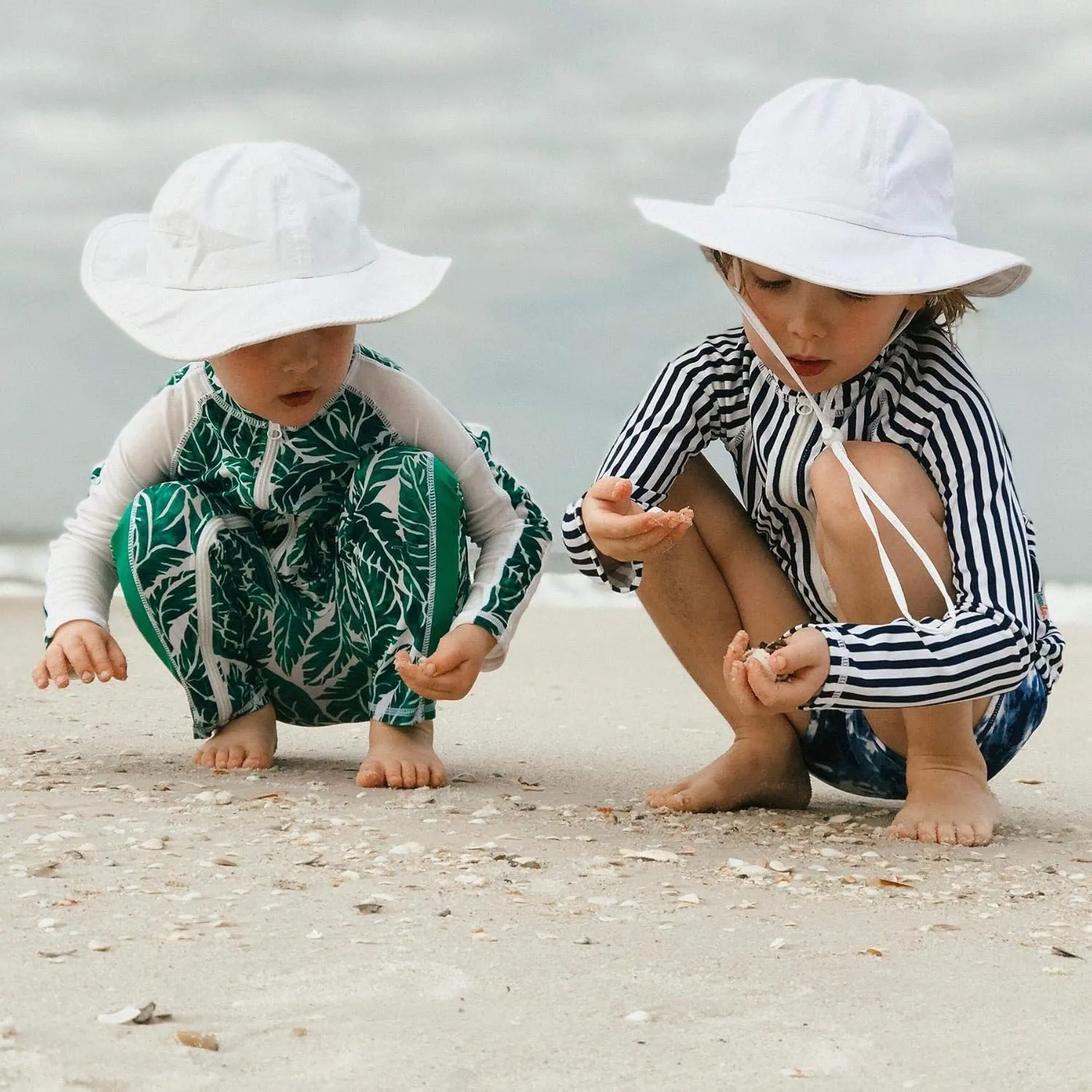 SwimZip Wide Brim Sun Hat | UPF 50  Protection for Baby, Toddler, and Kids