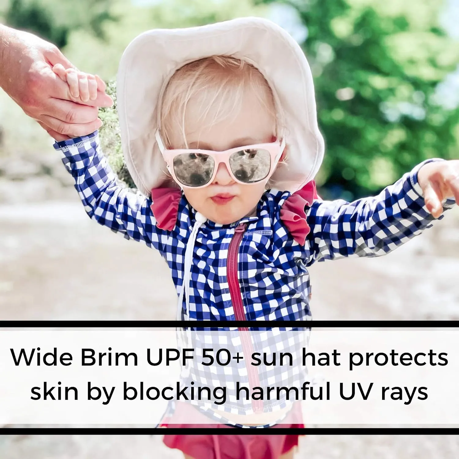 SwimZip Wide Brim Sun Hat | UPF 50  Protection for Baby, Toddler, and Kids