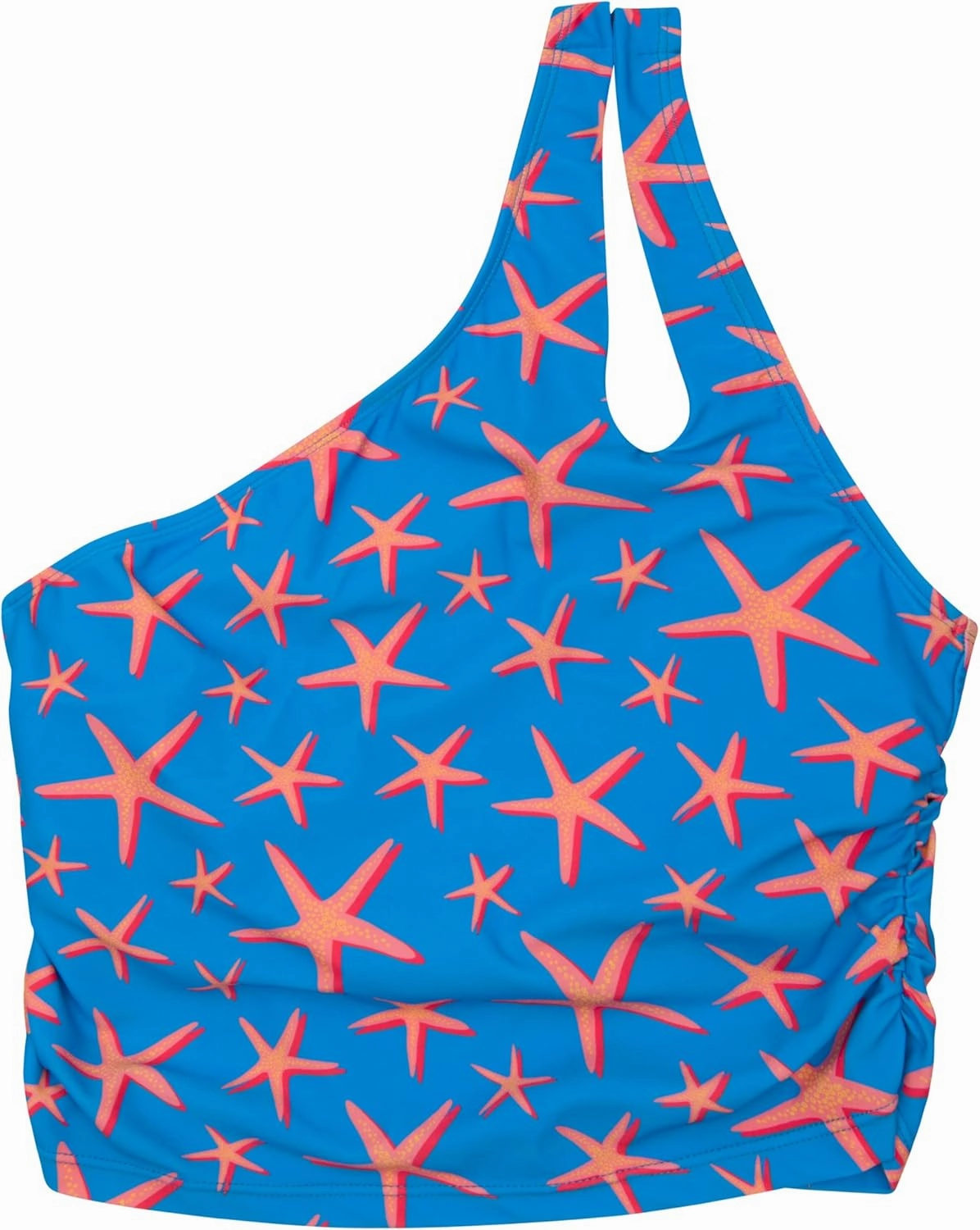 SwimZip Women's One Shoulder Crop Bikini Swim Top - UPF 50  Sun Protection
