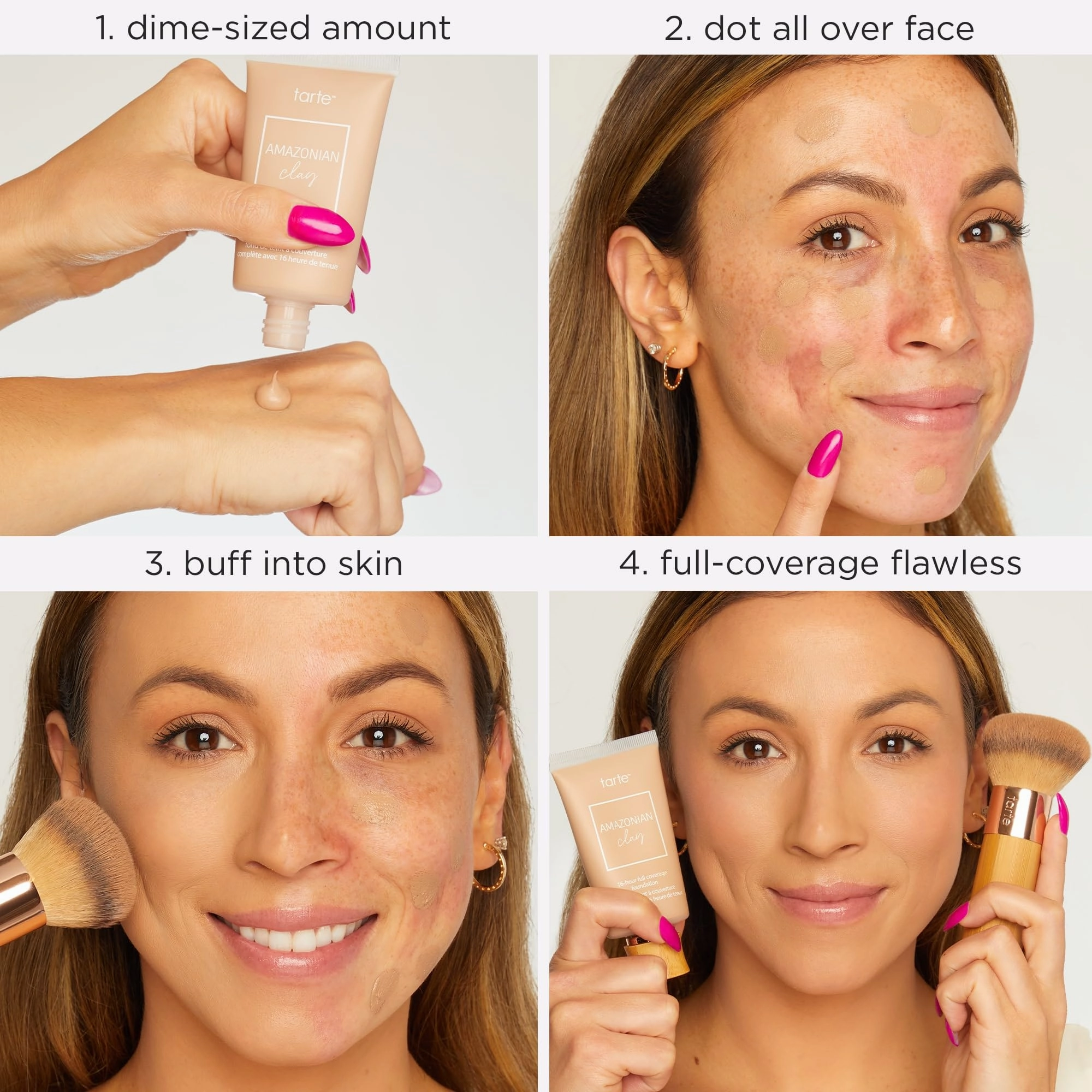 tarte Amazonian clay 16-hour full coverage foundation - 54G deep golden (deep skin with very warm, golden or olive undertones) - full size
