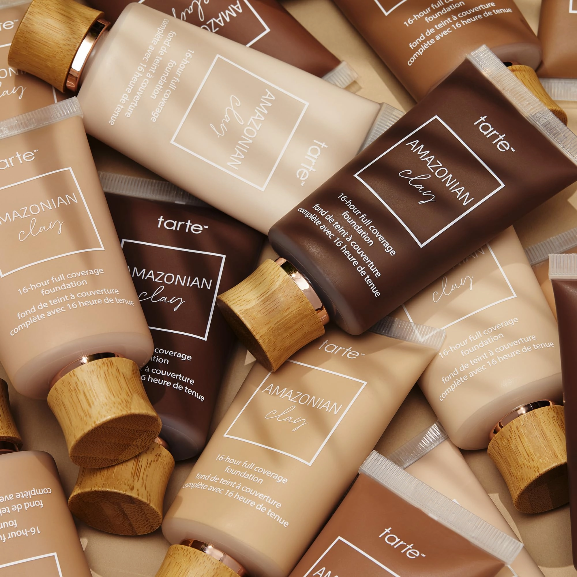 tarte Amazonian clay 16-hour full coverage foundation - 54G deep golden (deep skin with very warm, golden or olive undertones) - full size