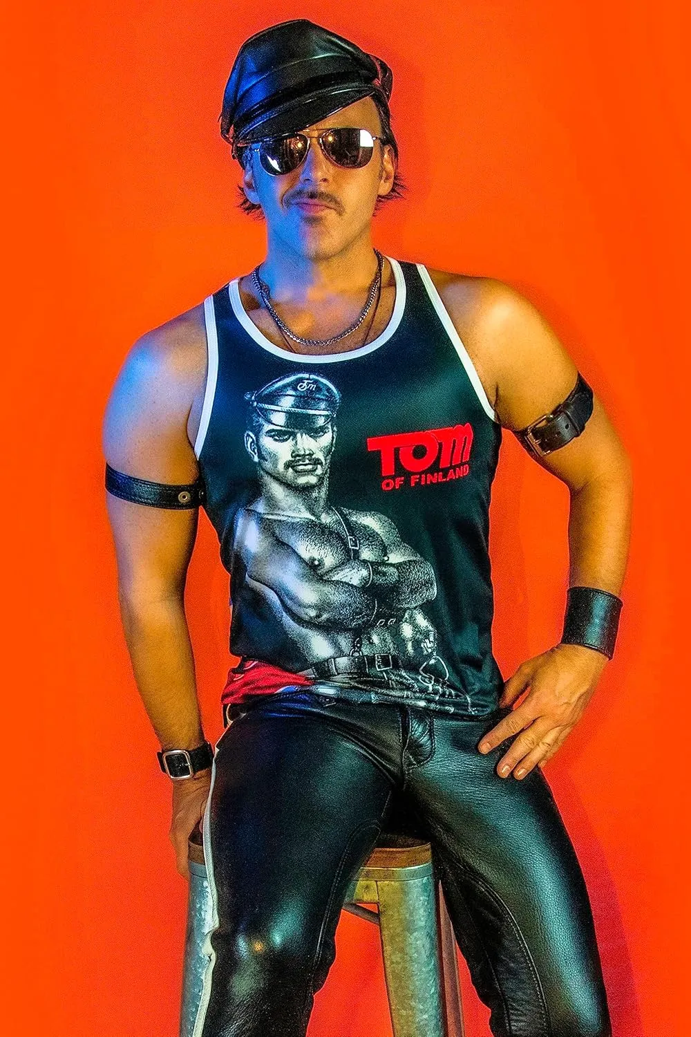 Tom of Finland Tank Top — Leather Stud (mesh, Shirt, Gay, Leather Pants)