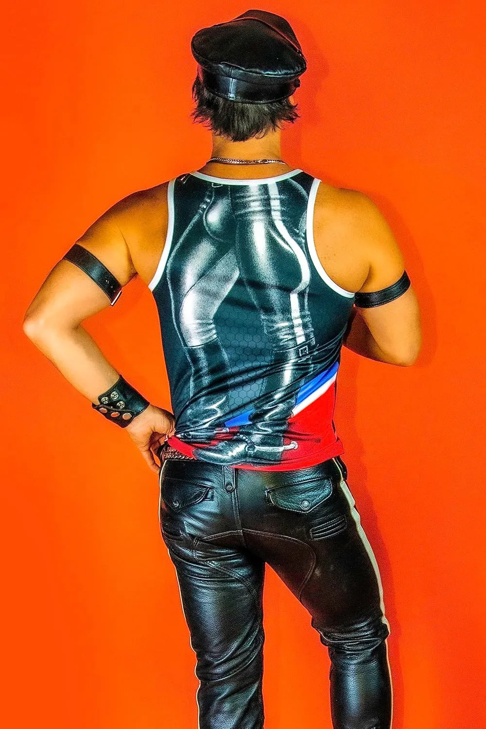 Tom of Finland Tank Top — Leather Stud (mesh, Shirt, Gay, Leather Pants)