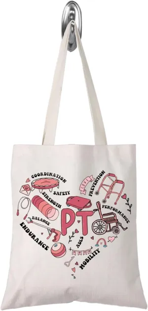 TSOTMO PT Gift Physical Therapy Valentine Tote Bag Cupid's Physical Therapist Gift Pediatric Physical Therapy Gift