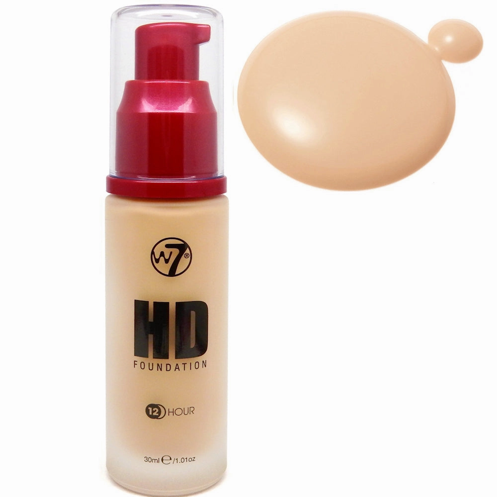 W7 Cosmetics HD Foundation Fresh Beige - Liquid Pump Face Buildable Smooth Application