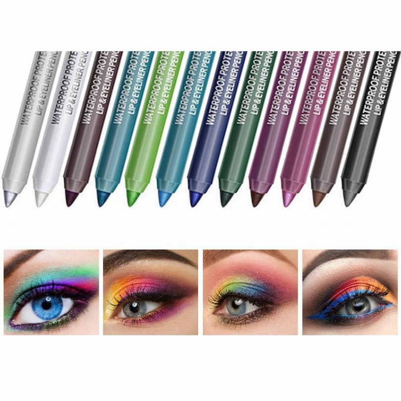 WaterproofEyeliner - Long Lasting Waterproof Eye And Lip Liner Pencil 12-Piece Set