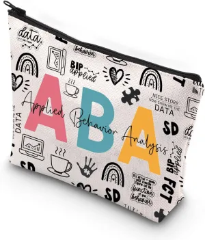 WCGXKO ABA Therapist Behavior Therapist Gift ABA Therapist Survival Kit Zipper Pouch Makeup Bag