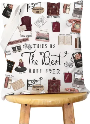 WCGXKO Pioneer Definition JW Gift Pioneer Shopping Bag Gifts For Pioneer Jehovah's Witness JW CanvasReusable Bag