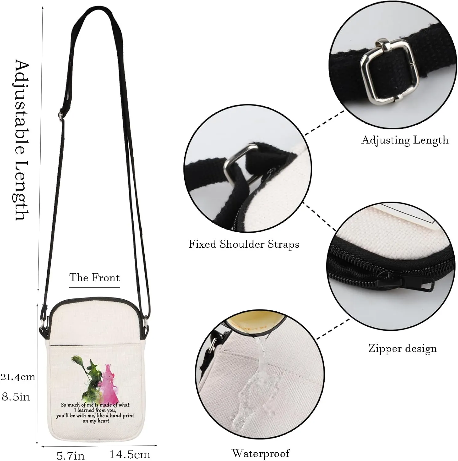 WCGXKO The Musical Theater Fans Gift Musical Shoulder Bag Crossbody Bag For Women (So much cr1)