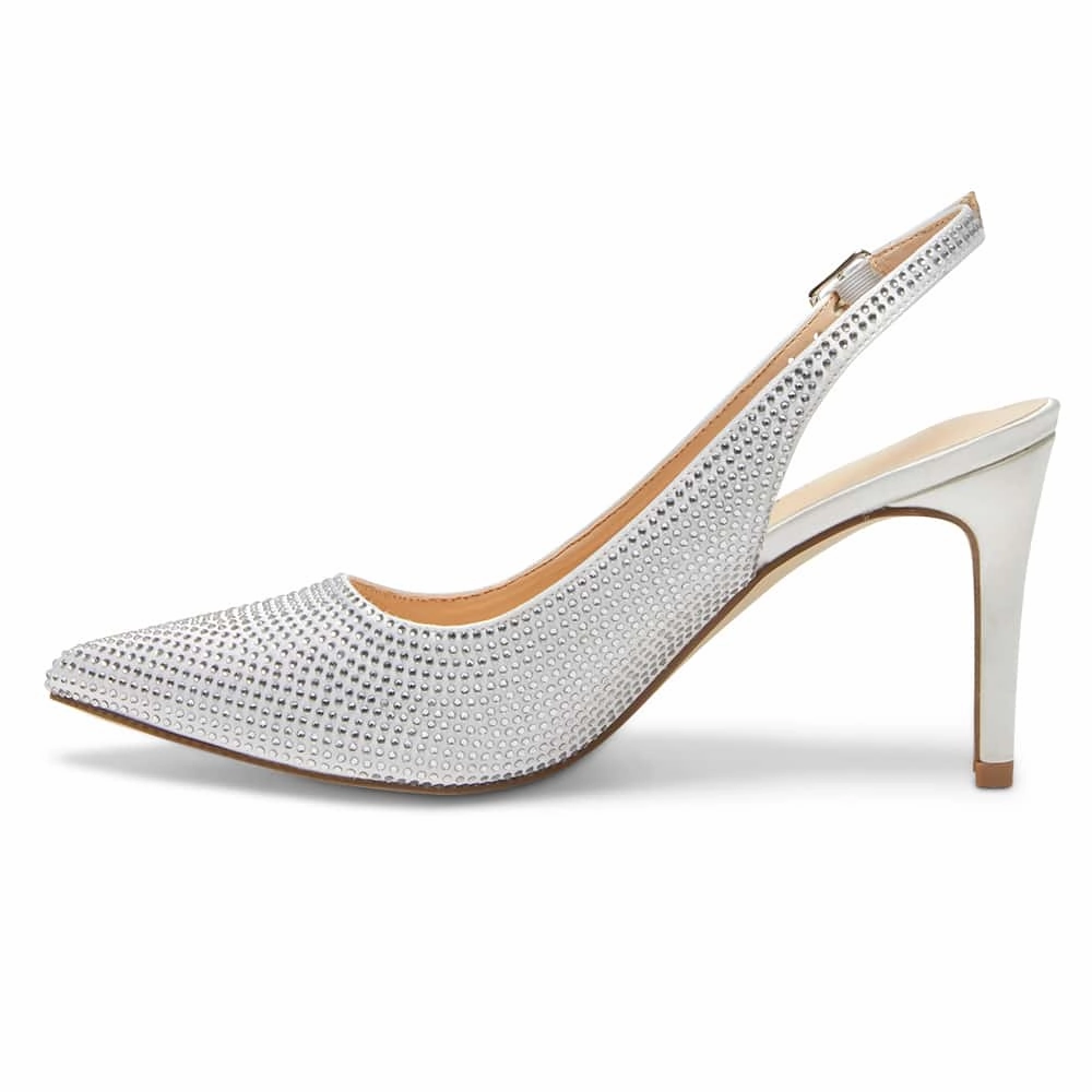 Whitney Heel in Ivory Satin