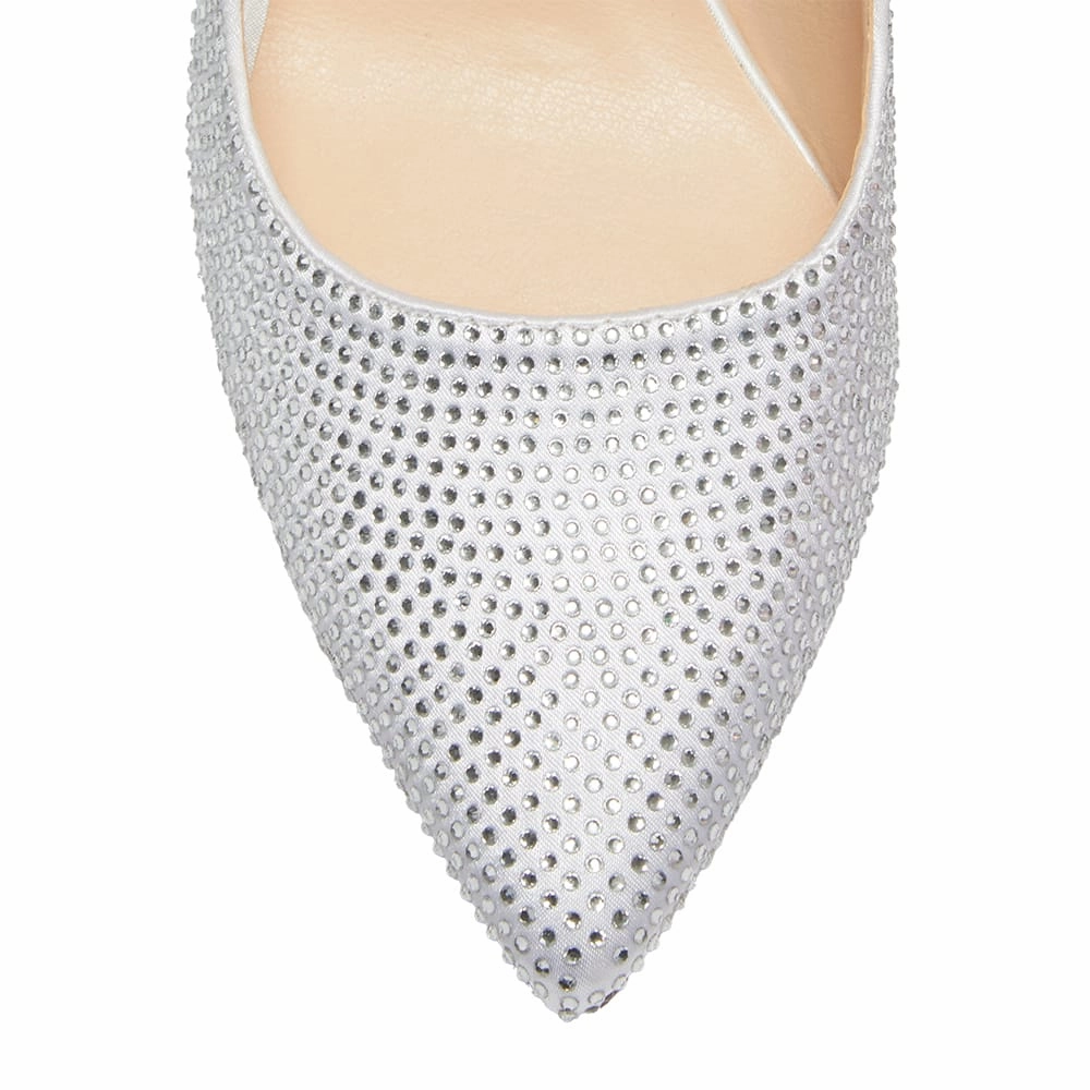 Whitney Heel in Ivory Satin
