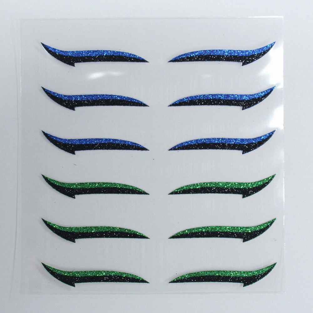 Wholesale Double Eyelid Glitter Silver Light Eyeliner Sticker Double Eyelid Sticker JDC-EY-JMX002