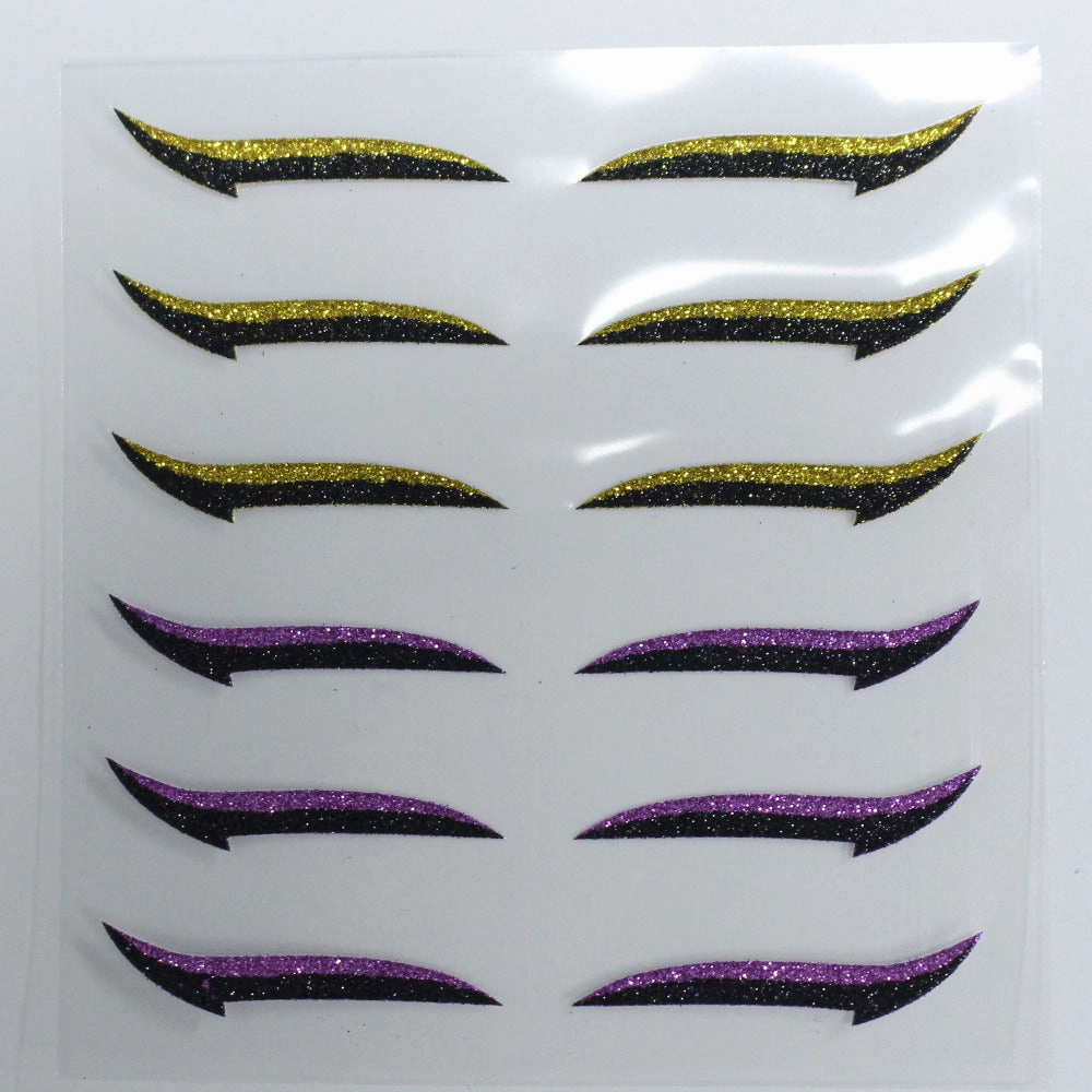 Wholesale Double Eyelid Glitter Silver Light Eyeliner Sticker Double Eyelid Sticker JDC-EY-JMX002