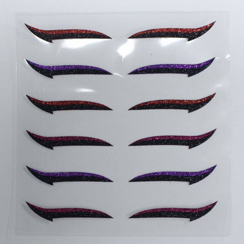 Wholesale Double Eyelid Glitter Silver Light Eyeliner Sticker Double Eyelid Sticker JDC-EY-JMX002