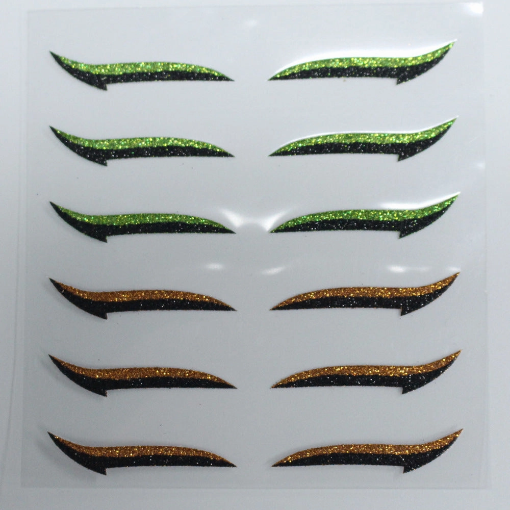 Wholesale Double Eyelid Glitter Silver Light Eyeliner Sticker Double Eyelid Sticker JDC-EY-JMX002