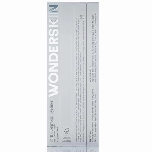 Wonderskin 1440 Longwear Blue Waterproof Eyeliner Pencil - Sharpenable Eyeliner Pencil and Smudge Proof Blue Eye Liner Pencils (Aqua)